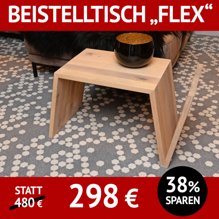 Couchtisch FLEX, flexibler Beistelltisch