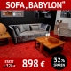 Sofa BABYLON mit extravagantem Bezug, 3-Sitzer