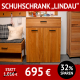 Schuhschrank LINDAU, Wildeiche massiv, geölt