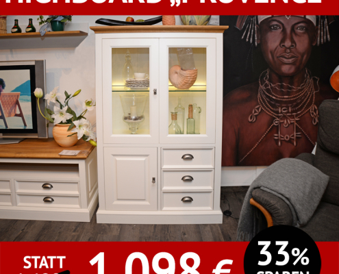 Wohnzimmerschrank Highboard PROVENCE, Mittelmeerflair für Zuhause