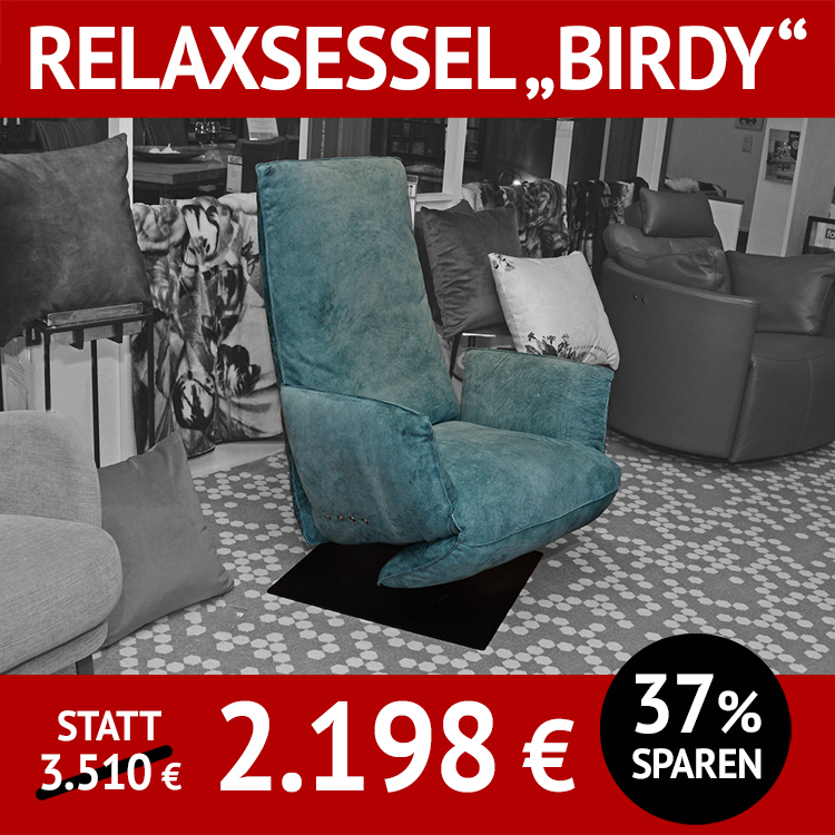 Sessel BIRDY mit Relaxfunktion, Bezug echtes Leder