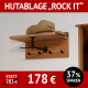 Garderobe ROCK IT, Hutablage, Balkeneiche massiv