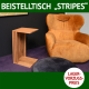 Couchtisch STRIPES groß, Wildeiche, massiv,