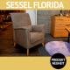 Sessel FLORIDA mit hoher Lehne und losem Nierenkissen