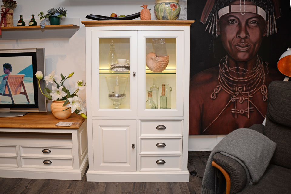 Wohnzimmerschrank Highboard PROVENCE, Mittelmeerflair für Zuhause