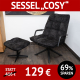 Sessel COSY, Metallfuß, samtiger Bezug