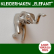 Kleiderhaken ELEFANT aus Aluminiumguss