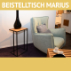 Beistelltisch MARIUS, Wildeiche massiv und schwarzes Metall