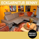 Sofa BENNY, Eckgarnitur mit Relax-Funktion, bezogen mit echtem Leder