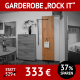 Garderobe ROCK IT, Paneel aus Balkeneiche massiv