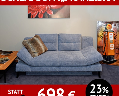 Querschläfer, Schlafsofa mit Bettkasten FRANZISKA, Webstoff