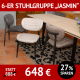 Stuhl JASMIN, 6-er Stuhlgruppe in 2x3 Farben