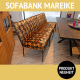 Bank MAREIKE, modernes Tischsofa mit interessantem Samtbezug